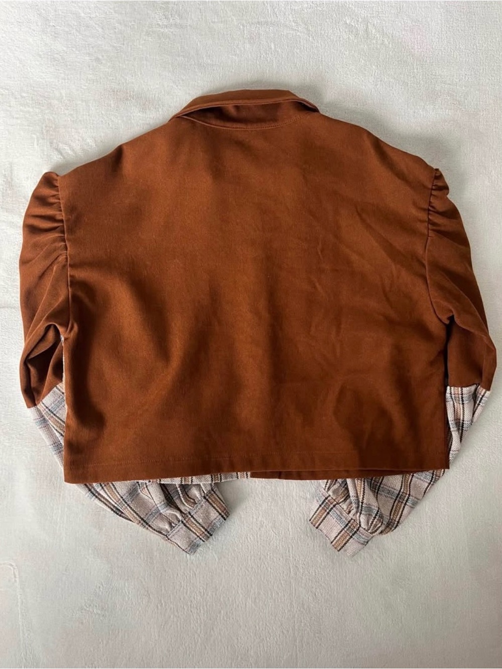 Cropped Fall Patchwork Jacket (Size S) - Picture 2 of 2
